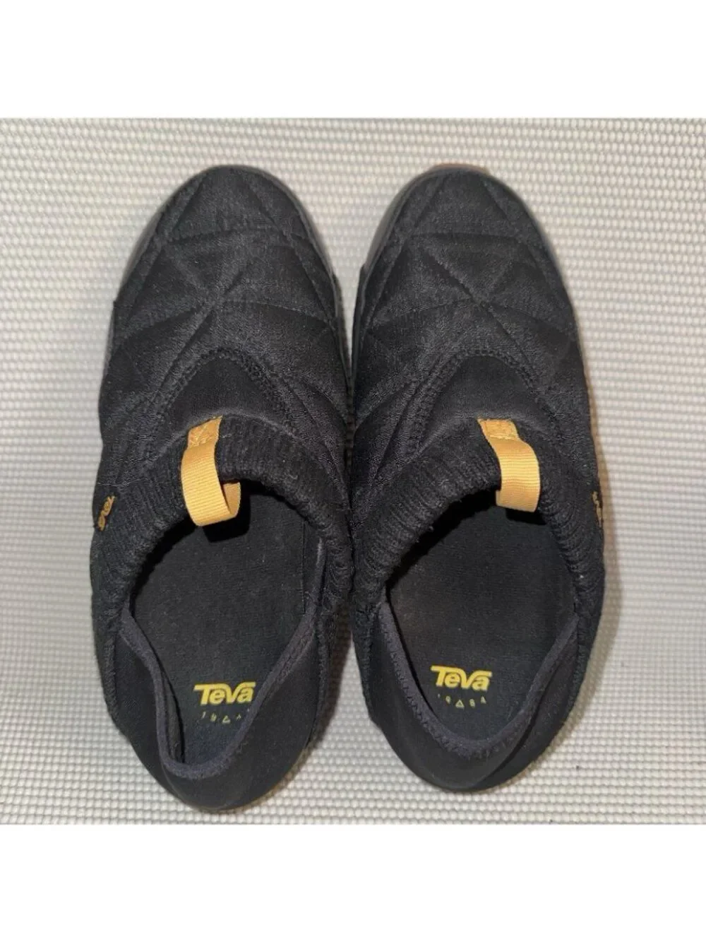 Teva ReEmber Camp Moc Unisex Comfort Quilted Slip-on Black Shoes Women Size 10